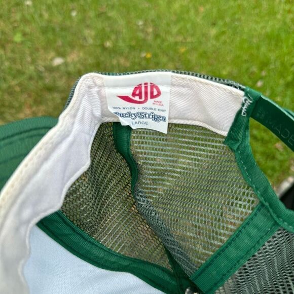 Vintage Miami Hurricanes AJD Lucky Stripes Mesh Trucker Snapback Hat - Picture 5 of 5